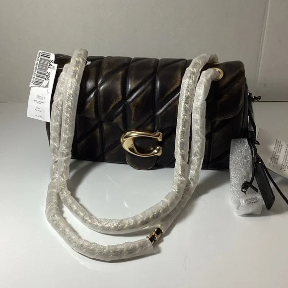 Coach Quilted Tabby 26 shoulder bag in black Nappa leather. - Picture 5 of 13